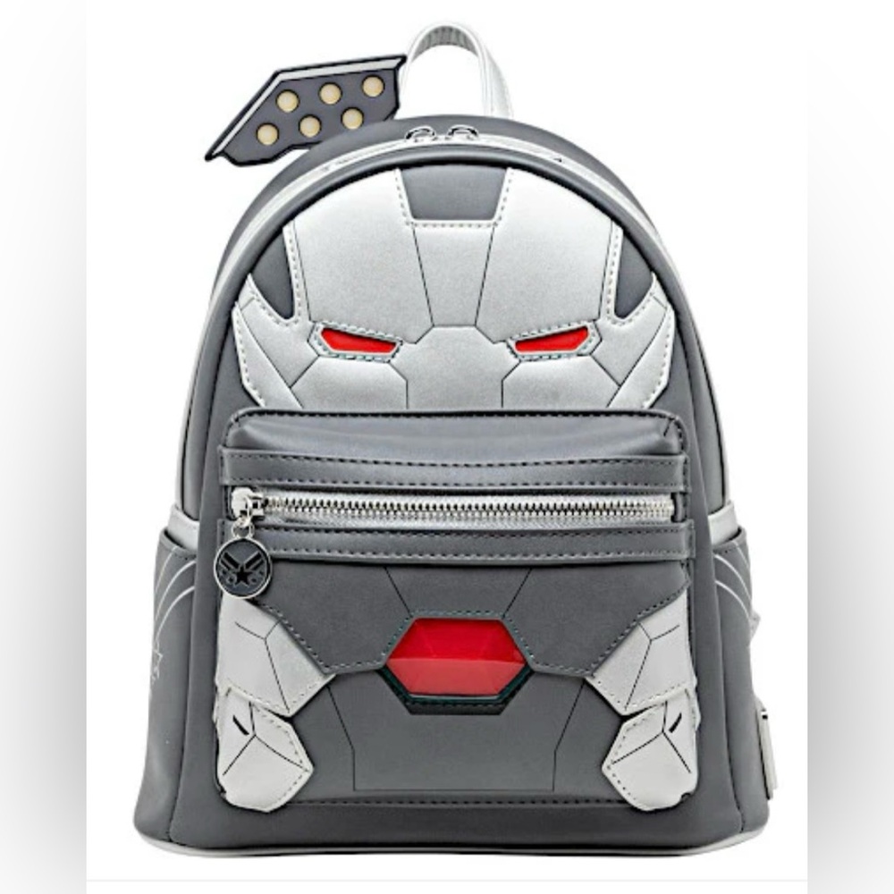 NWT Loungefly Marvel War Machine Light Up Cosplay Mini Backpack
